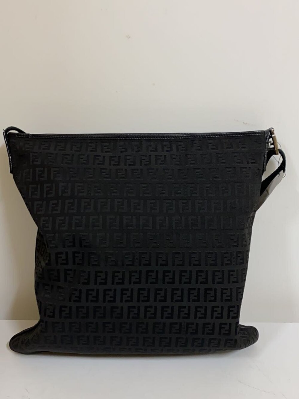 Fendi Zucchino canvas messenger bag black canvas monogram